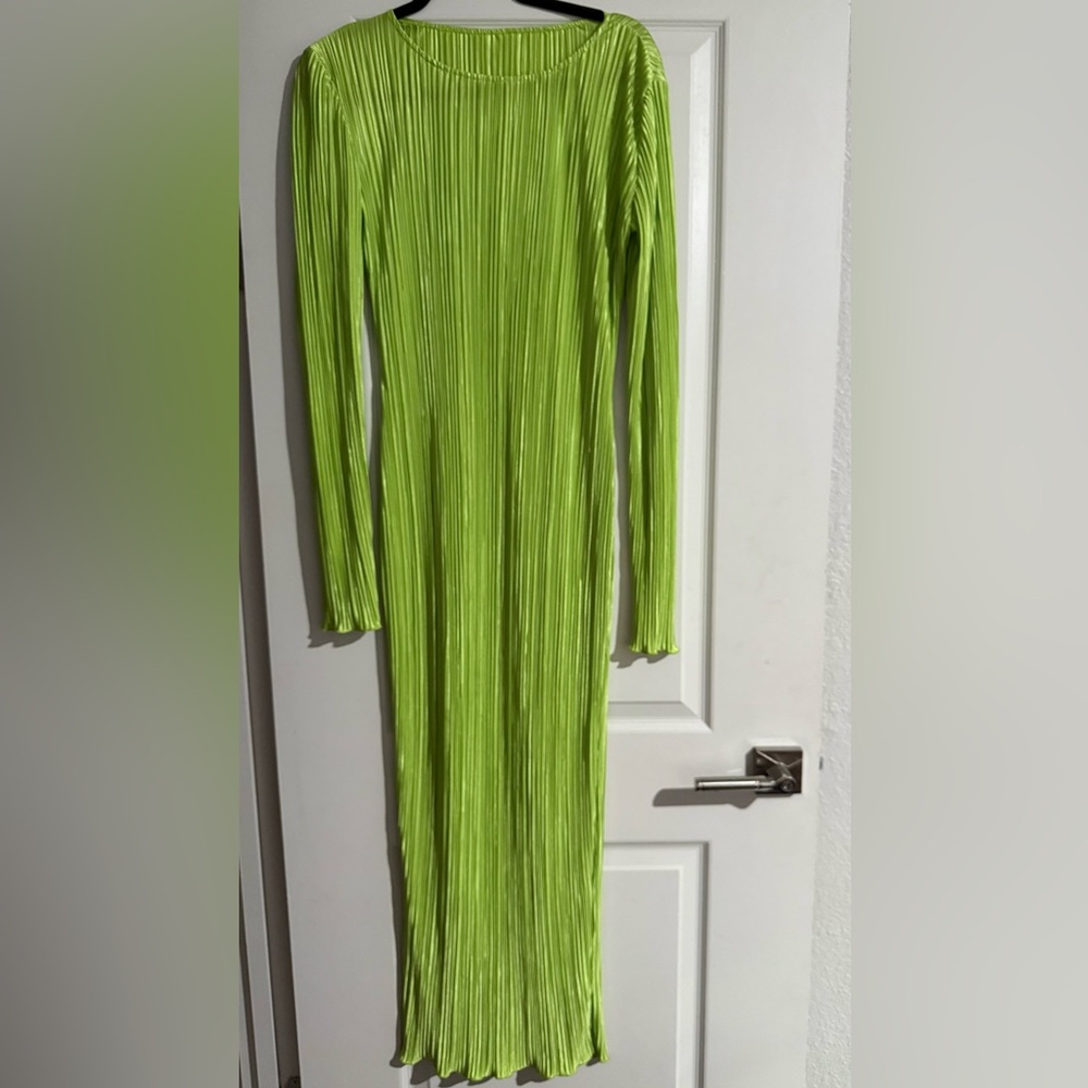 Lime Green Long Sleeve Dress
